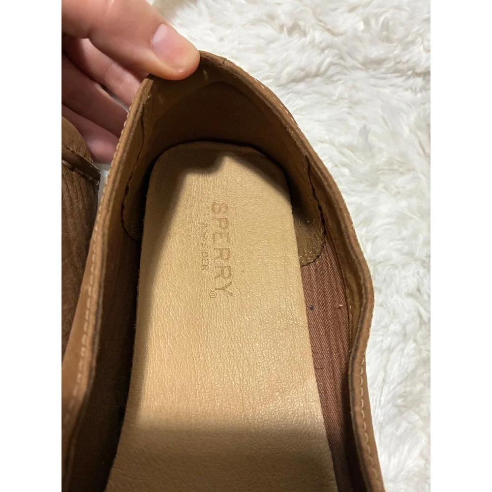 Sperry Top-Sider Womens Tan Leather Driving Moccasins Loafers Size 9M NWOB $110